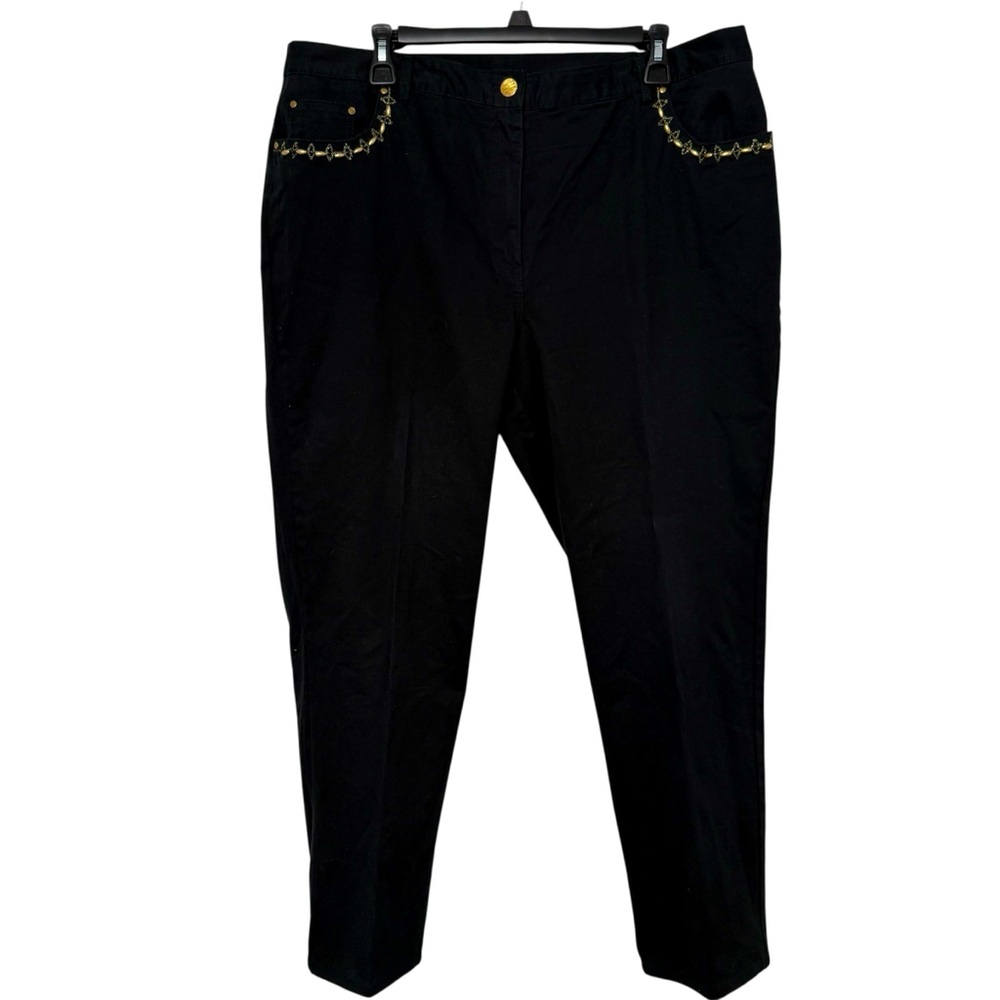 Ruby Rd. Women's Jeans, Stud Jeweled Accent Front Pockets, Slim Stretch, Black